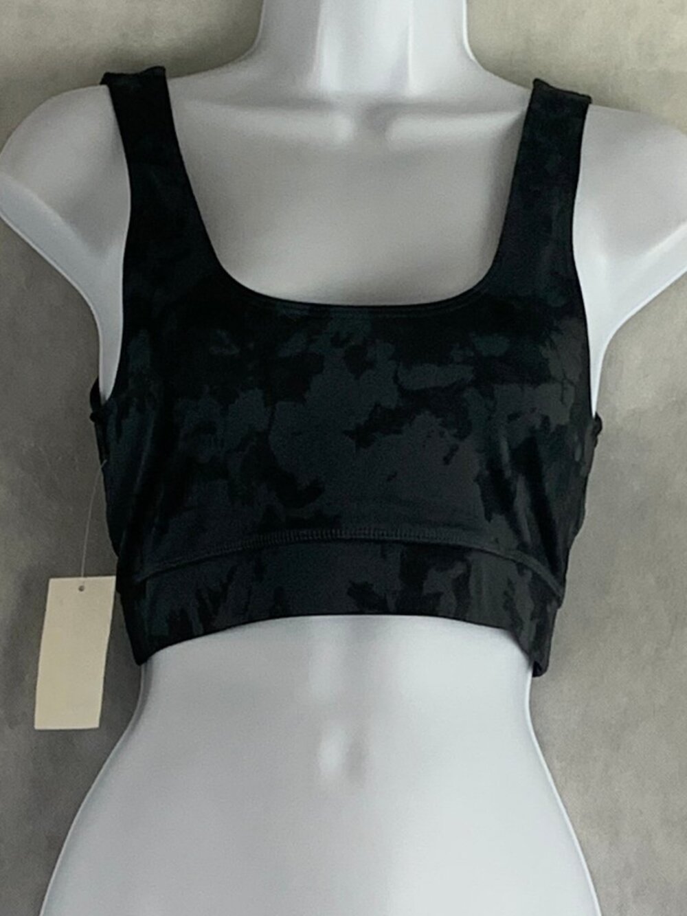 Jenni Intimates Women's Square Neck Bralette, Dark Gray Tie Dye, Medium